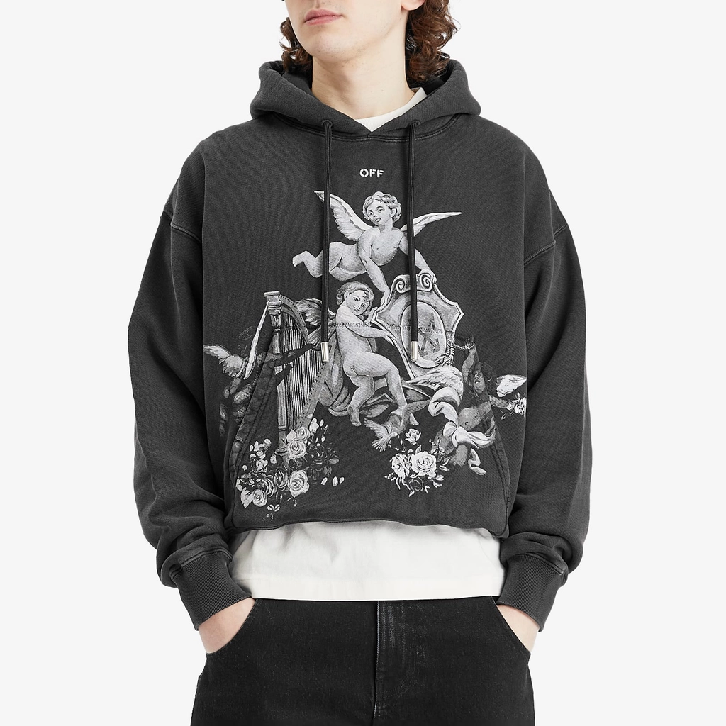 Off White Men's Putti Skate Hoodie Black/White